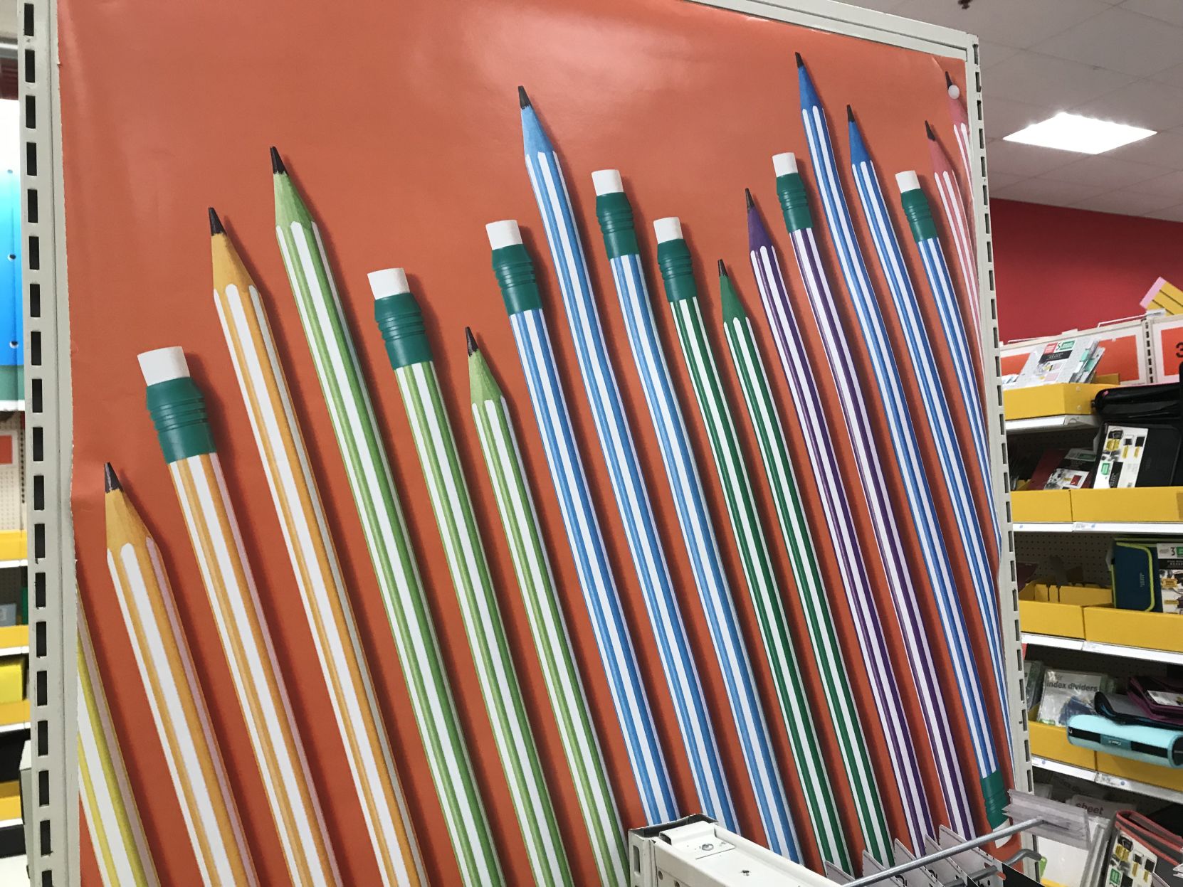 Pencil sign at Target